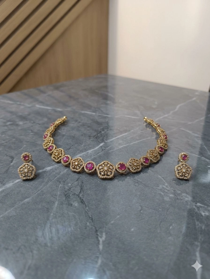 Handcrafted Polki choker